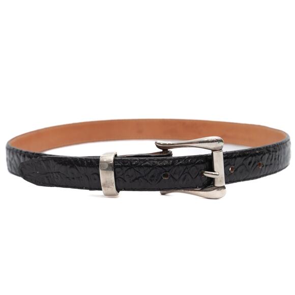 Zele Black Leather Belt Size Small - Picture 1 of 9